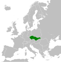 チェコスロバキアの位置