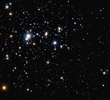 Otevřená hvězdokupa známá pod názvem Trumpler 14 na snímku z přístroje Multi-conjugate Adaptive optics Demonstrator (MAD) na teleskopu VLT. Autor: ESO.