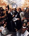 Francisco de Herrera Sant Basili dictant la seva doctrina