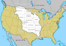 Az 1803 decemberi eladás előtti állapota Louisiana-nak, amely az 1803 novemberében spanyolok által franciáknak átadott területeket jelenti
