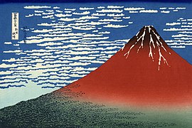 Fuji rojo, de la serie Treinta y seis vistas del monte Fuji (c. 1826-1831), de Katsushika Hokusai