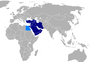 نقشه تقریبی غرب آسیا