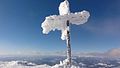 Summit cross in winter