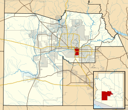 マリコパ郡内の位置の位置図