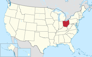 اوهایو ایله بیرلشمیش ایالتلرین نقشه‌سی