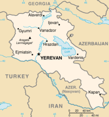 Mapa Armenii