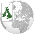 نقشه‌ای از جزایر بریتانیا و موقعیت آن‌ها در اروپا