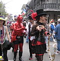 Mardi Gras-firare i The French Quarter i New Orleans.