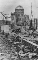 Kubah Genbaku Hiroshima setelah pengeboman