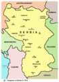Balkan Savaşları'ndan sonra Sırbistan sınırları.