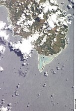 El sud de Guam vist des de l'espai.
