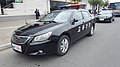 Rendőrautó Phenjan belvárosában