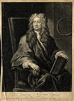 Thumbnail for File:Sir Isaac Newton. Mezzotint by J. Faber, junior after J. Van Wellcome V0004271.jpg