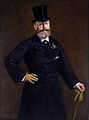 『アントナン・プルーストの肖像』1880年。油彩、キャンバス、129.5 × 95.9 cm。トレド美術館[147]。1880年サロン入選[142]。