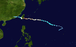 颱風海葵的路徑圖