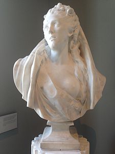 Sophie Arnould en Iphigénie (1775), marbre, Paris, musée du Louvre.