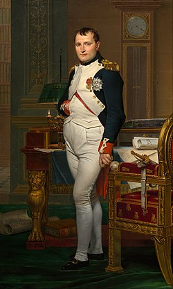 1812년 자크 루이 다비드의 튀일리궁에서 서재에 있는 나폴레옹 황제