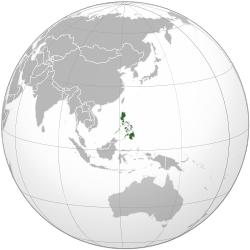 موقعیت جمهوری فیلیپین (Repúbliká ng̃ Pilipinas)