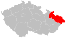 Moravskoslezský kraj na mapě