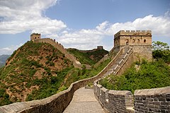 Kinesiska muren vid Jinshanling norr om Peking.
