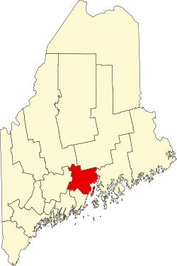 map of Maine highlighting Waldo County