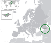 Mapa da Ossétia do Sul na Europa