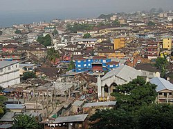 View of Freetown from Tower Hill