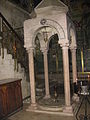 Marble canopy marking Station of the Holy Women.