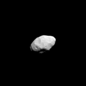 Cassini captured this close view of Saturn's moon Pandora during the spacecraft's flyby on June 3, 2010.