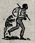 Thumbnail for File:Newspaper icon used in runaway slave ads or to indicate other slavery content.jpg
