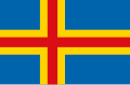 Drapeau d'Åland, une région autonome de Finlande.