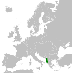 Albaniens placering