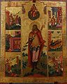 Icona russa amb la vida del sant, s. XIX