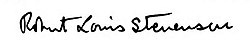 Robert Louis Stevensons signatur