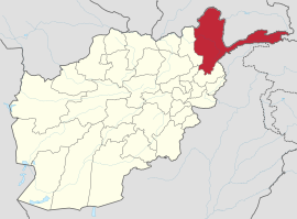 Badachšán na mape Afganistanu