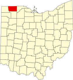 Fultonin piirikunta Ohion kartalla