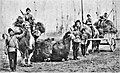Orenburgas kazaki ar kamieļiem 19. gadsimta beigās.