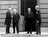 «Велика четвірка» Паризької мирної конференції у Версалі: Девід Ллойд Джордж (Велика Британія), Вітторіо Орландо (Італія), Жорж Клемансо (Франція) та Вудро Вільсон (США). 27 травня 1919