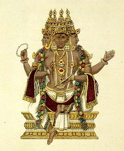 Изображение на бог Брахма от 1820 г