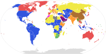 Засаглалын систем бүхий дэлхийн газрын зураг