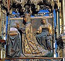 این بخش از محراب جلوی اصلی کلیسای میرافلورس در بورگوس ایزابلا را در حال عبادت نشان می‌دهد. ایزابلا خودش آن را به افتخار پدر و مادرش که در داخل کلیسا دفن شده بودند سفارش داد.