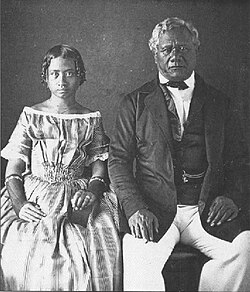 Pricesė Viktorija Kamamalu ir jos tėvas Kekuanaoa (XIX a. vid.)