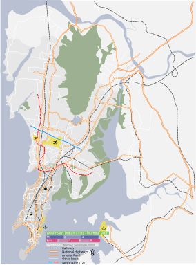 Map showing the location of एलिफेण्टागुहा