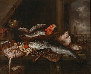 Nature morte aux poissons vers 1650, Dresde