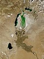 English: Aral Sea in the year 2003 Español: Mar de Aral en el año 2003