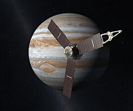 Юнона на орбита около Юпитер (рисунка)