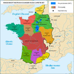 Франція: історичні кордони на карті