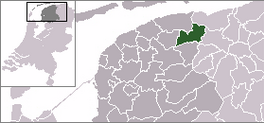 Lokaty van de gemeynde Köllumerland en Nijkruusland