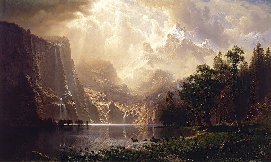 Among the Sierra Nevada, California by Albert Bierstadt - 1868.