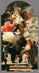 L’apparition de la Vierge à saint Philippe Neri, Jean Baptiste Tiepolo, 360 × 182 cm, Camerino (avant le tremblement de terre de 2016)